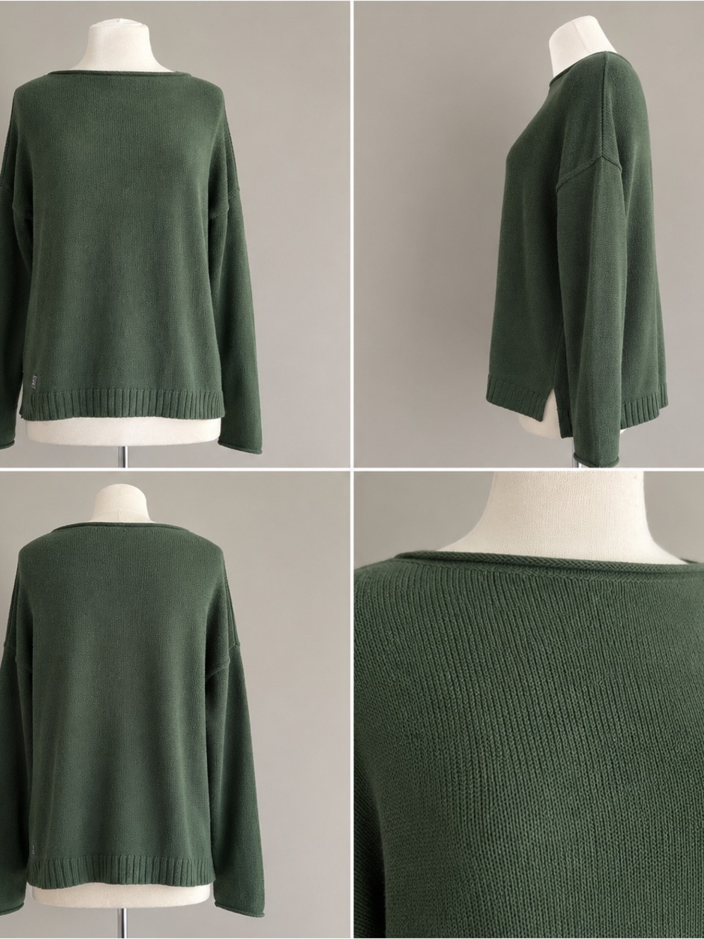 Ralph Lauren Relaxed Boatneck Knit Sweater - Forest Green
